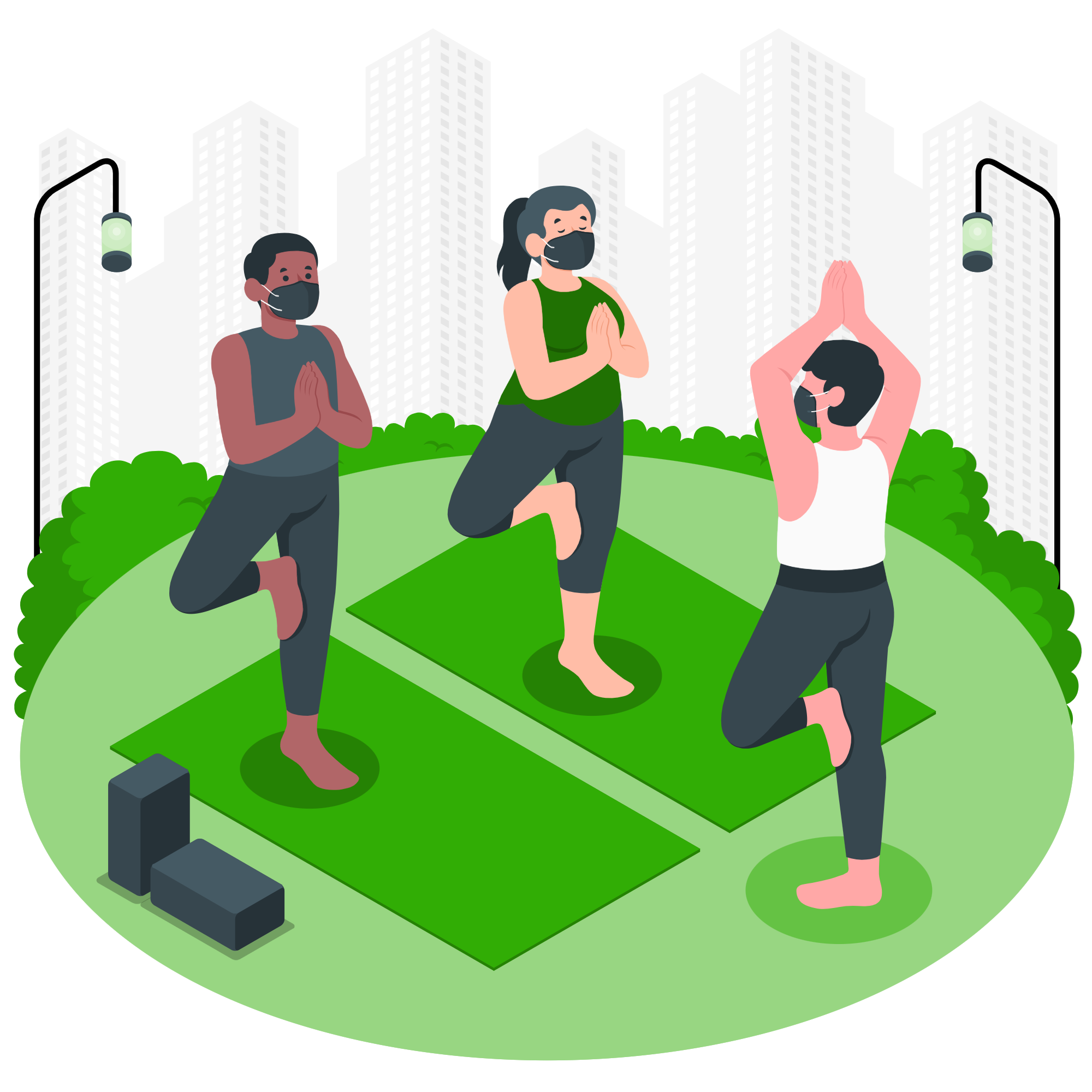 Illustration de yoga à domicile