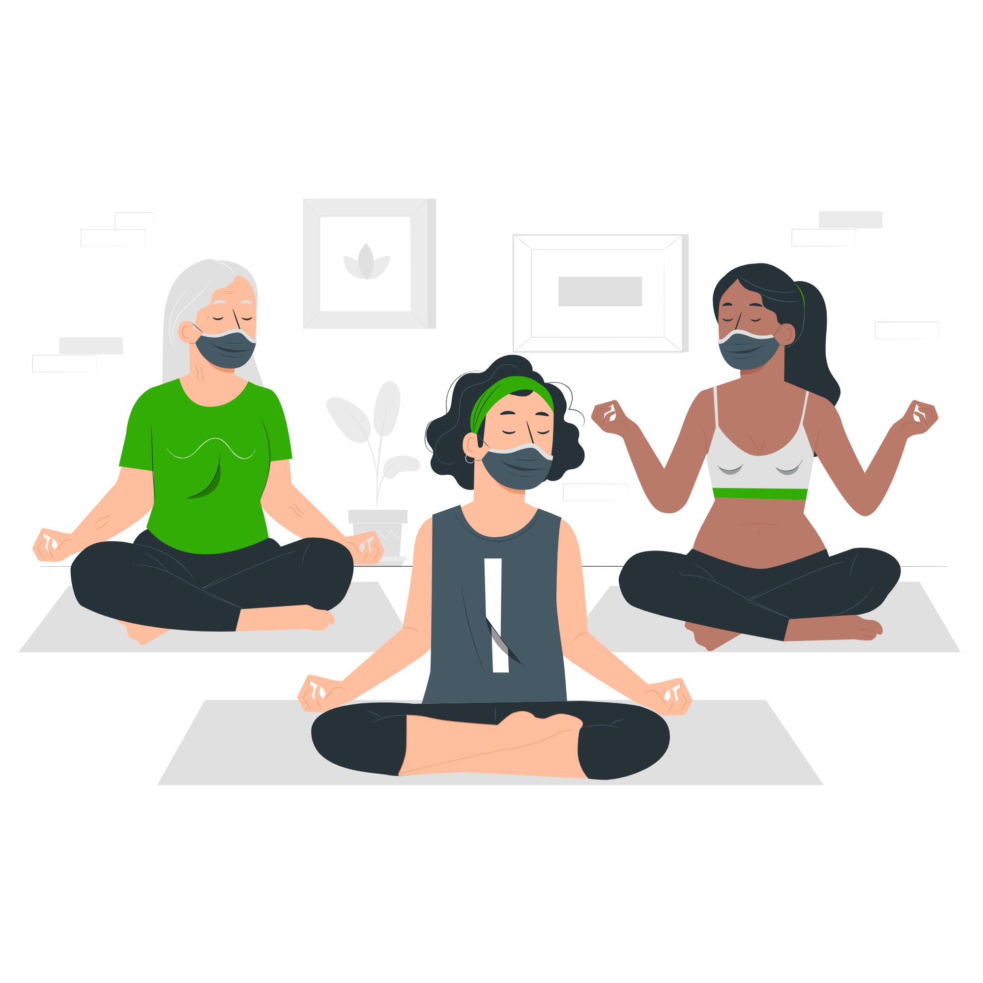 Illustration de yoga pour débutants