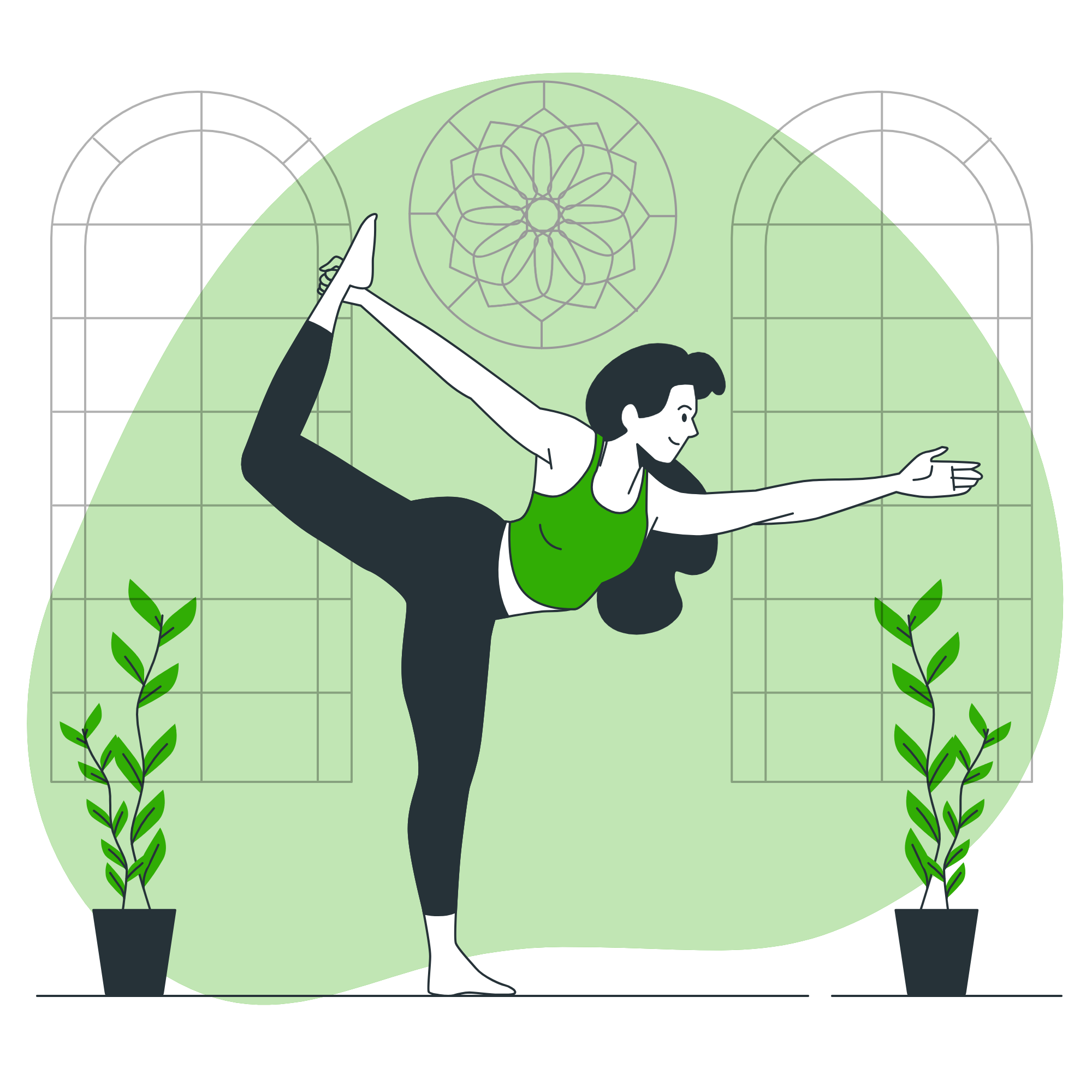 Illustration de yoga dynamique